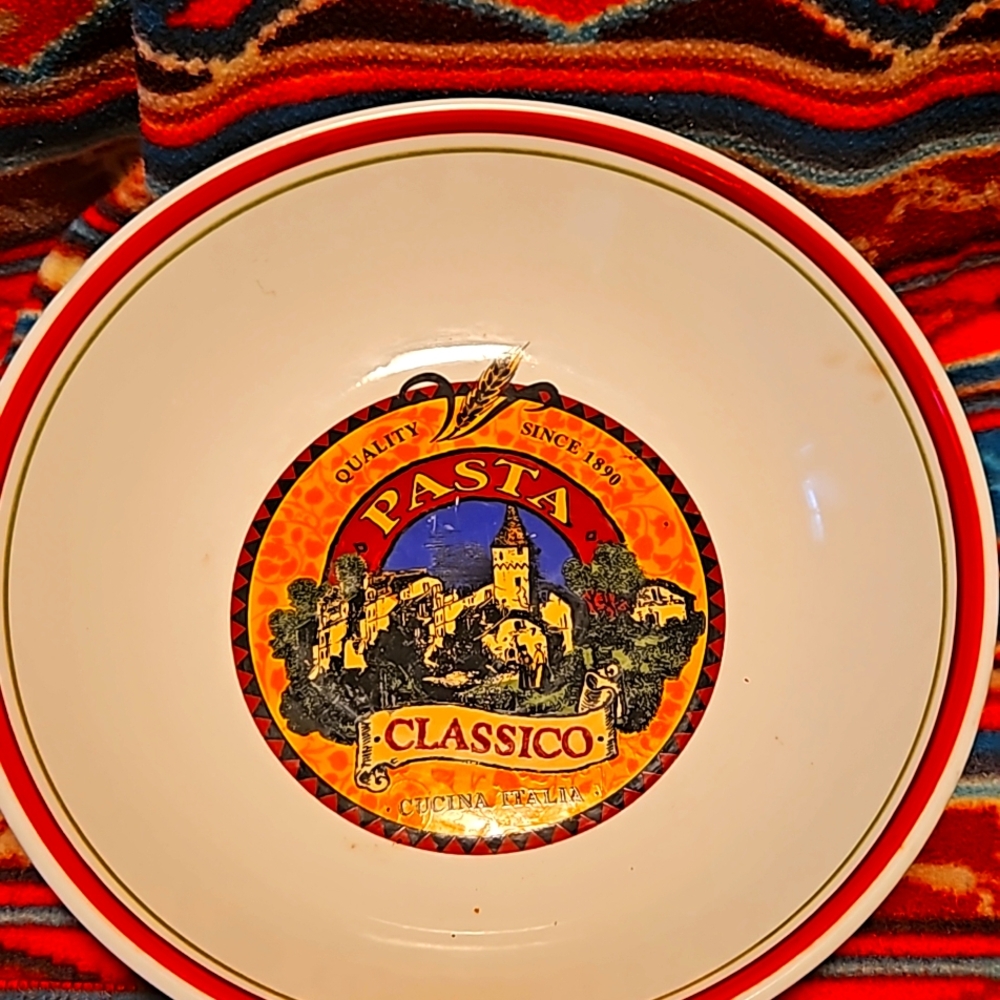 Vintage Large Italian CIC Ceramic Pasta Classico Serving Bowl